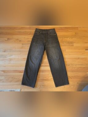 Weekday Astro Loose Baggy Jeans, Dark Gray